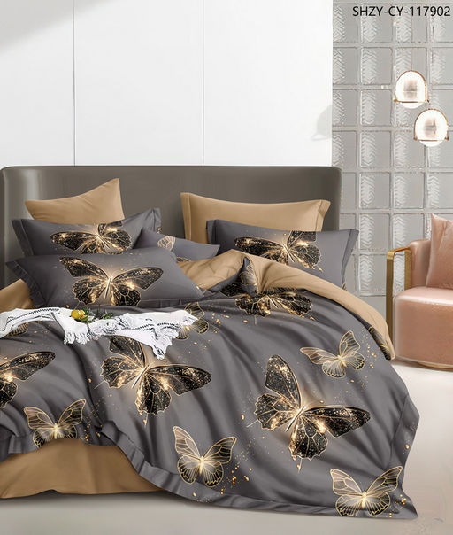 Постельное белье сатин люкс - Золотая бабочка 2 сп. (нав.70х70)