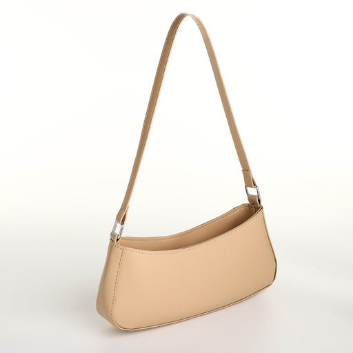 Сумка женская багет на молнии, цвет бежевый - Simaland фото 2