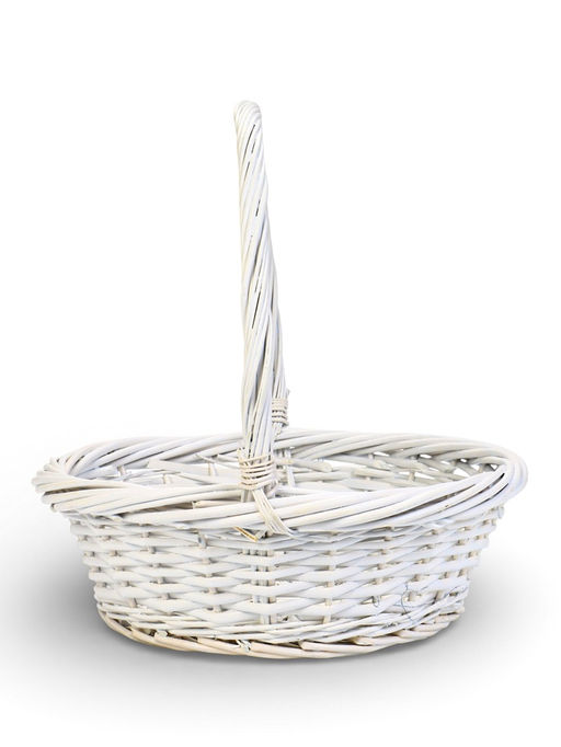 Корзина плетёная для хранения Brisa, с ручкой, белая, набор 3 шт.