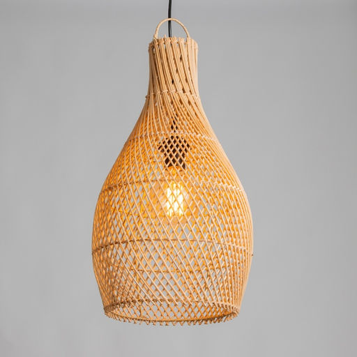 Светильник потолочный из ротанга «Айван», 1×120 Вт, Е27, 30×30×52 см