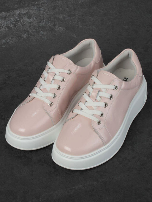 05-PDD215-5 LT. PINK Кроссовки женские (натуральная кожа)