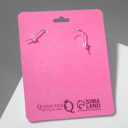 Серьги акрил Вино бокалы, цвет красный - Queen fair фото 4