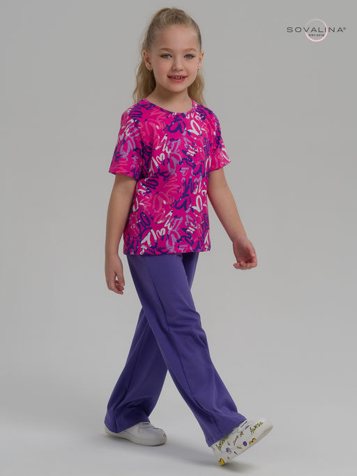 Костюм Лето надписи фуксия-верипери - Sovalina фото 16