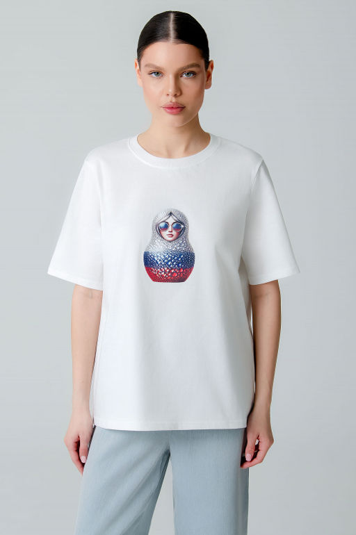 Арт. 3-1155 Футболка женская 44-50 (4 шт) Цвет:молочный - Калинка фото 16