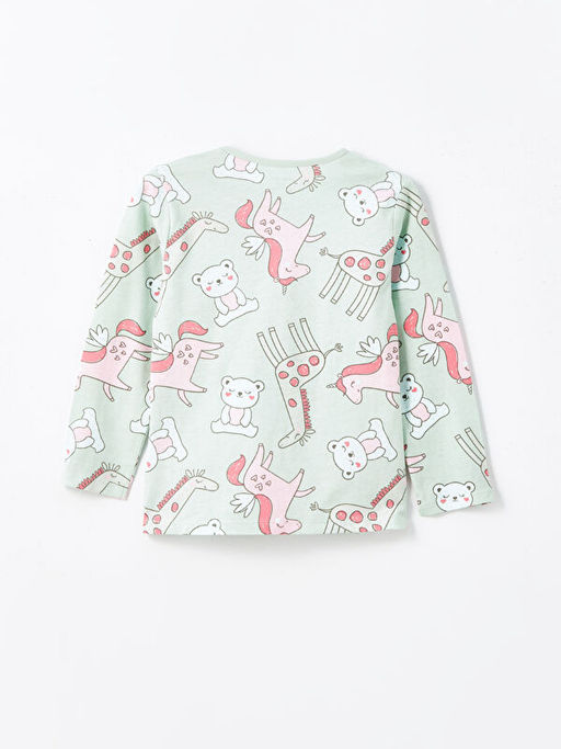 Bisiklet Yaka Bask?l? K?z Bebek 2li Pijama Tak?m? - Waikiki фото 3