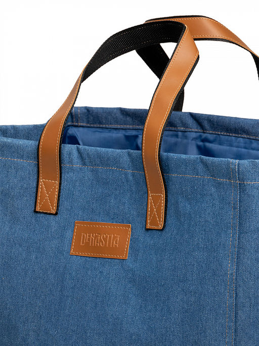 Джинсовая корзина для белья 53x40x25 синий джинс