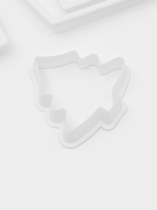 Формы для печенья новогодние Доляна Пряничный домик, набор 8 предметов, пластик, белые фото 4