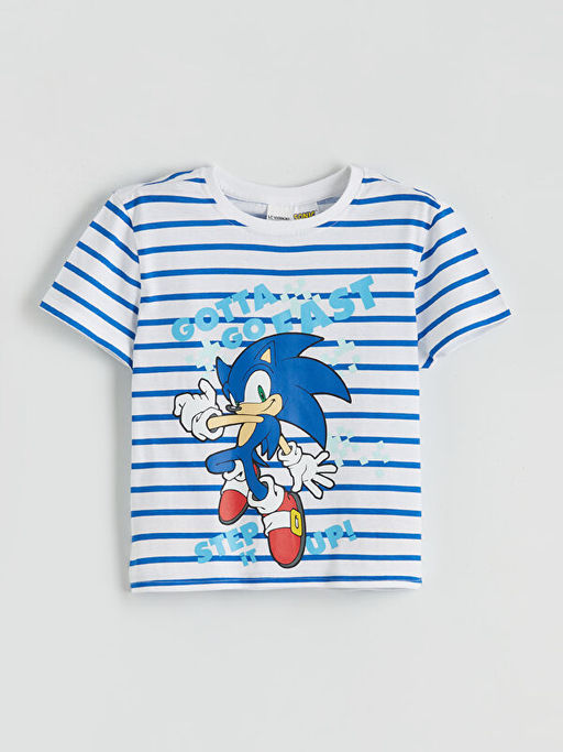 Sonic Bask?l? Erkek ?ocuk ?ortlu Pijama Tak?m?