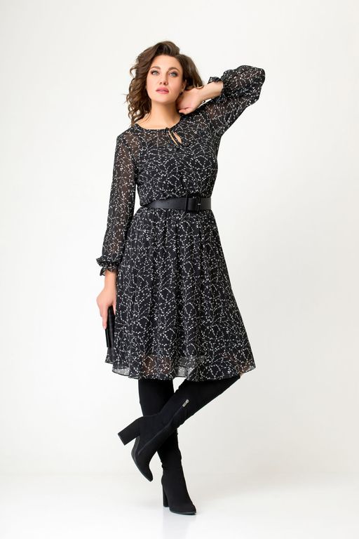 Платье Swallow 650 черно-белая роза фото 3