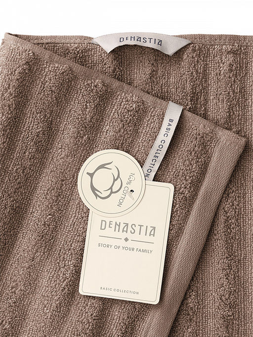 Полотенце для тела 70x130 коричневый махровая ткань - Denastia фото 5