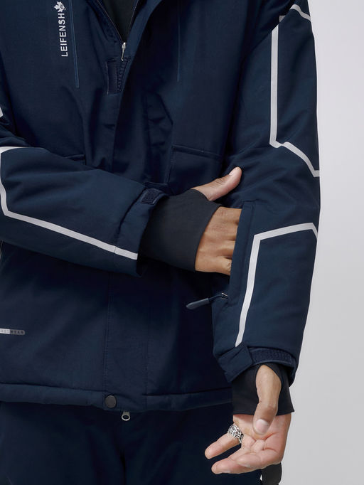 Горнолыжный костюм мужской зимний темно-синего цвета 390TS - Leifensh фото 16