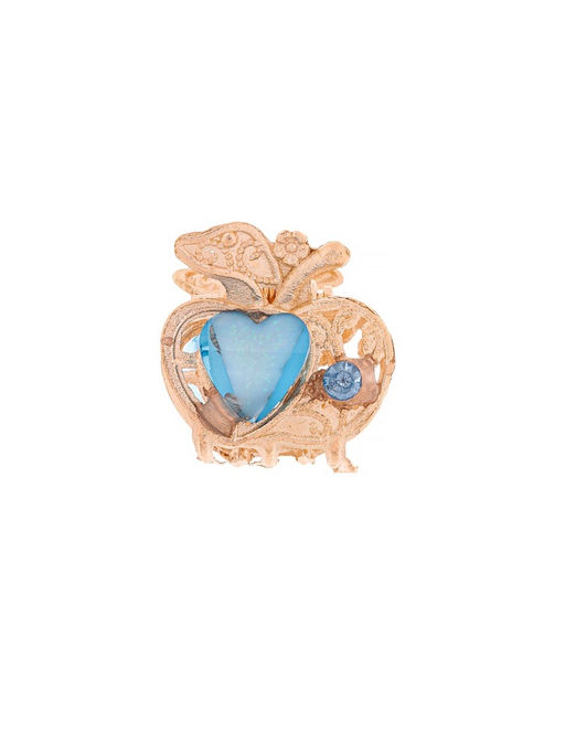 Цена за 12 шт. Крабик для волос «Арфея», яблочко, 2.3 см, золото МИКС