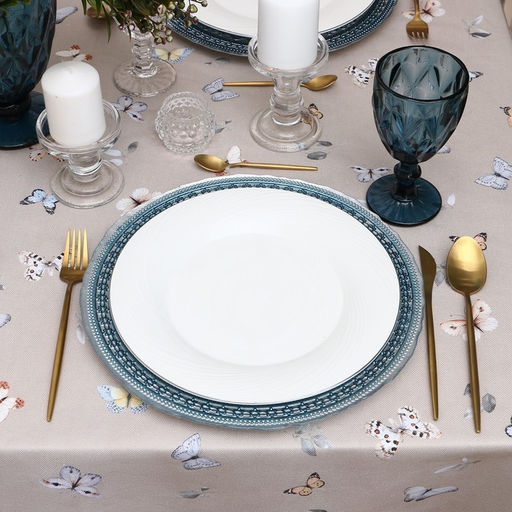 Скатерть Этель Butterflies 146?250 см, 100% хлопок, рогожка 186 г/м?