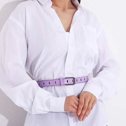 Ремень женский, ширина 2,2 см, пряжка металл, цвет сиреневый - Simaland фото 3
