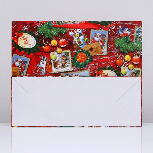 Пакет подарочный ламинированный новогодний С Новым годом, 49?40?19 см