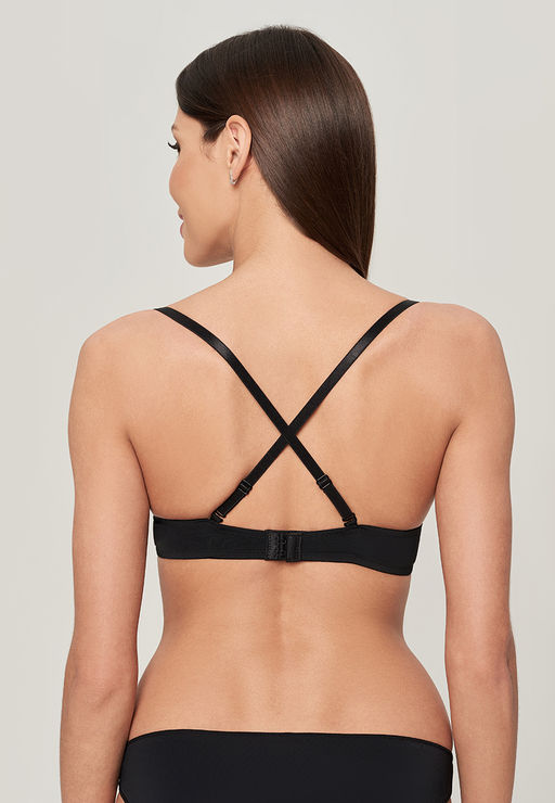 Бюстгальтер жен. Lotus черный Super push-up bra