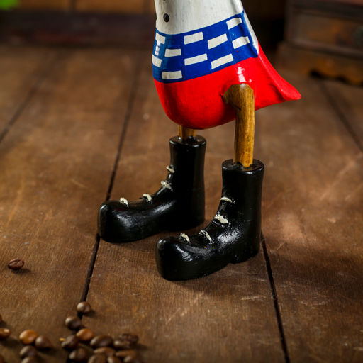 Сувенир «Утка шеф-повар», 13×9×27 см, дерево