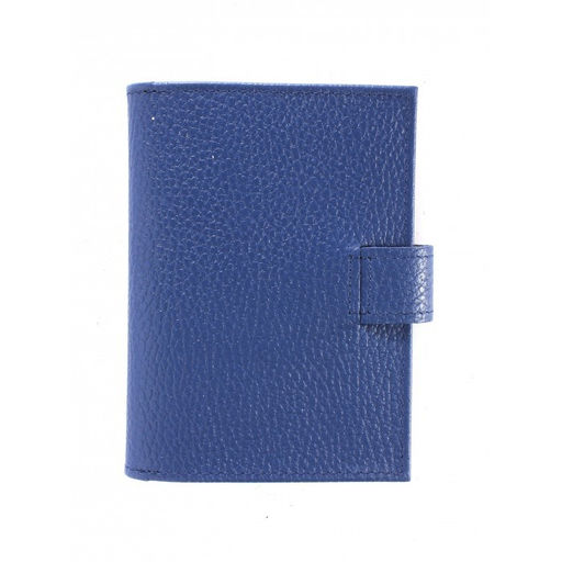 Обложка для авто+паспорт-Croco-ВП-1021 с хляст, натуральная кожа васильковый флоткр (105) 265087  фото 2
