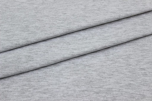 Футер 2-х нит. петля цв.Св.серый меланж, ш.1.9м, Пенье, хл-94%, лайкра-6%, 240гр/м.кв - Купава фото 6