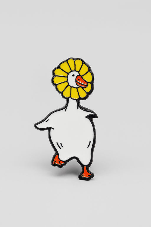 Значок металлический iLikeGift "Flower goose"