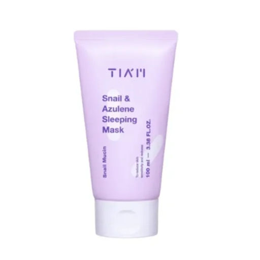 TIAM Snail & Azulene Sleeping Mask, 100ml - Успокаивающая ночная маска с Азуленом и Муцином улитки