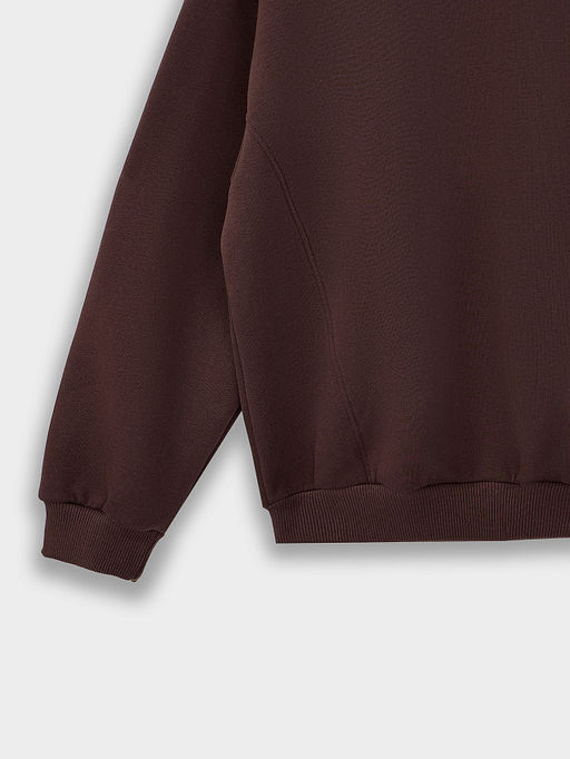 Теплое худи женское коричневое с начесом - Mark formelle фото 8