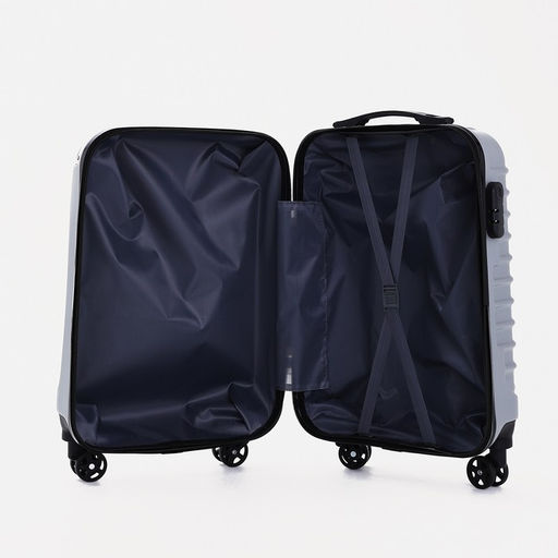 Чемодан малый 20, отдел на молнии, кодовый замок, цвет серый - Simaland фото 9