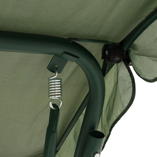 Качели садовые «Карибы», 210×142×155 см, металл, 3-местные, зелёные