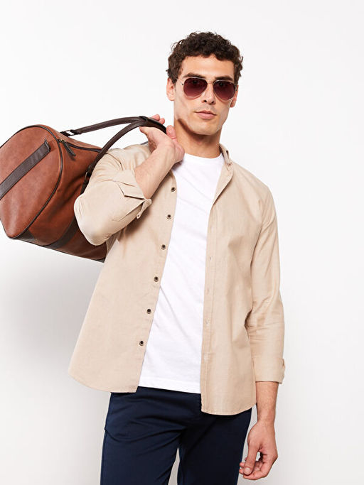 Slim Fit Uzun Kollu Oxford Erkek G?mlek