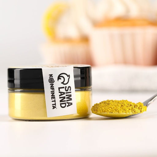 Глиттер кандурин Жёлтый для десертов и напитков, водорастворимый, 5 г. - KONFINETTA фото 5