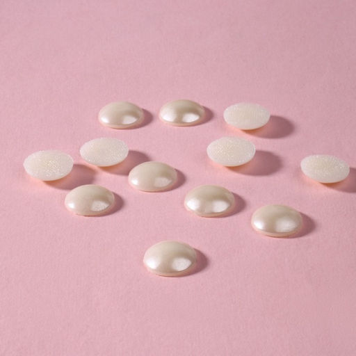 Цена за 3 шт. Стразы термоклеевые «Жемчуг», d=12 мм, 20 шт.