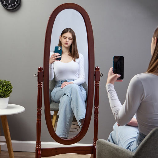 Зеркало напольное «Клик Мебель. Псише», 58×41×142 см, цвет дуб