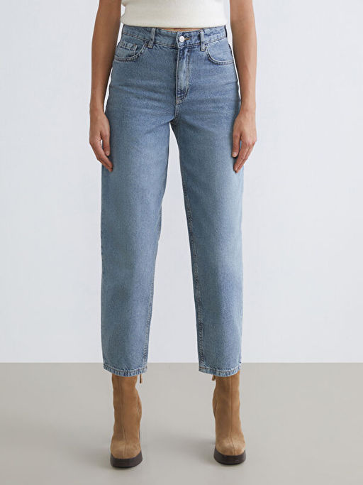 Barrel Fit Kad?n Jean Pantolon