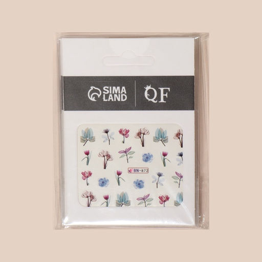 Цена за 6 шт. Слайдеры для ногтей Цветочные мечты, разноцветные - Qf фото 4