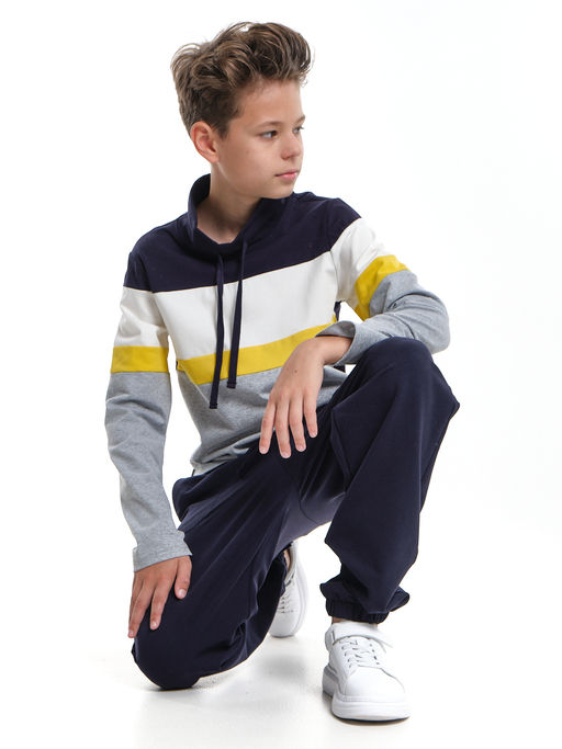 Джемпер (лонгслив) UD 7539 триколор - Mini maxi фото 3