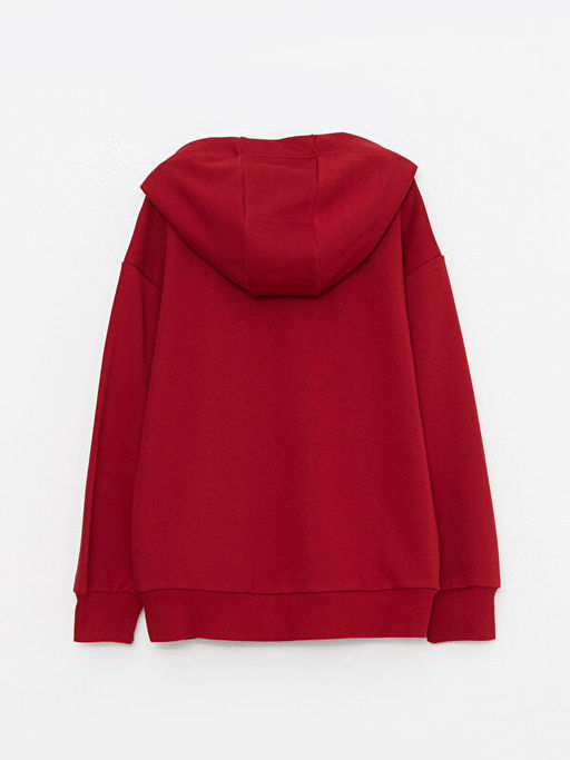 Kap??onlu Bask?l? Uzun Kollu K?z ?ocuk Sweatshirt - Waikiki фото 2