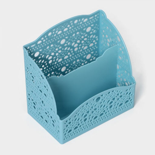 Подставка - органайзер для канцелярии, 2 ячейки, 13.3×8.3×13.2 см, МИКС