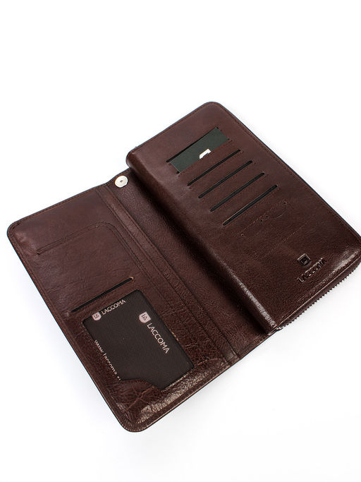 LACCOMA клатч 199-211-коричневый натуральная кожа