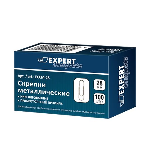 Expert Complete Скрепки металлические ECCM-28 28 мм 10 x 100 шт. никелированные