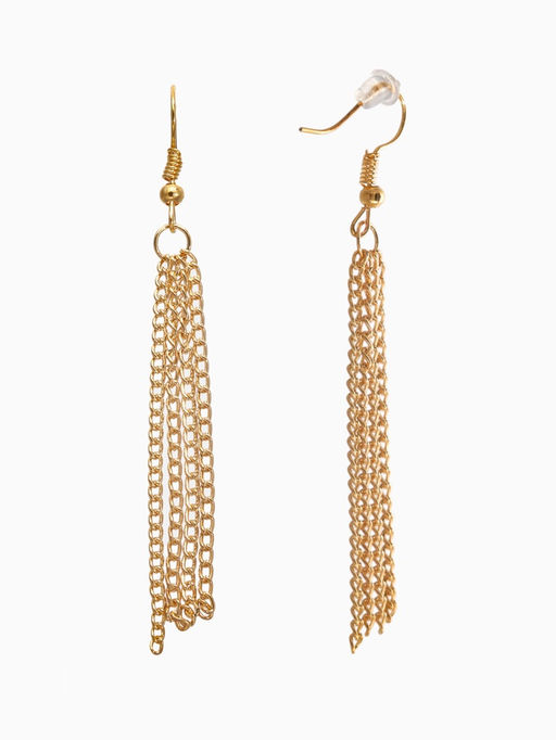 Набор 2 предмета: серьги, бусы Унисон прямоугольники, цвет золото, 80 см