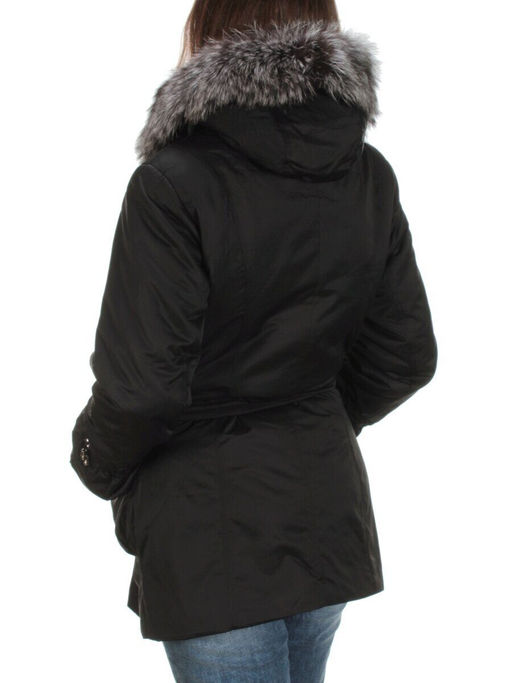 2012 BLACK Куртка зимняя женская с подстежкой (натуральный мех)