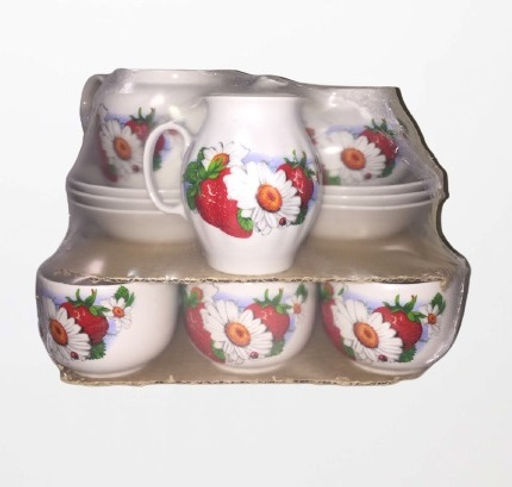 Набор чайный 15 пр Цветы (чайн+сах+мол+6ч/пар) СТМД - Полимербыт фото 4