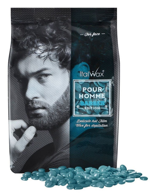 Воск горячий (пленочный) ITALWAX POUR HOMME barber мужской гранулы 500гр.