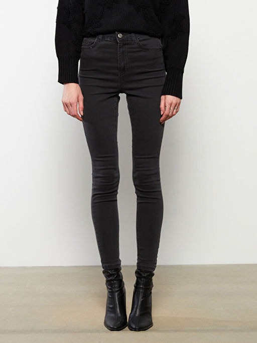 Kad?n Y?ksek Bel Mercury Skinny Fit D?z Jean Pantolon