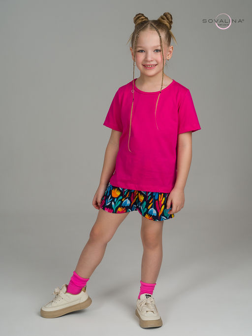 Костюм Лайт фуксия-акварельные цветы - Sovalina фото 3