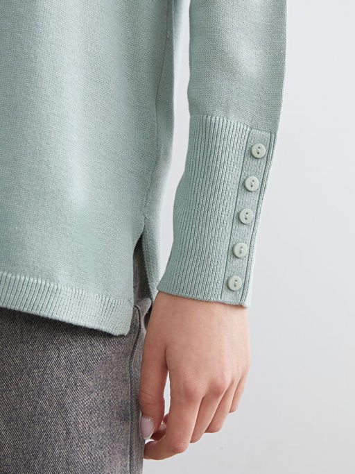 Bisiklet Yaka Ta?l? Kad?n Triko Kazak