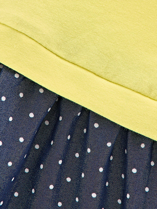 Платье для девочки 22-3017 желтый/горошек - Mini maxi фото 5