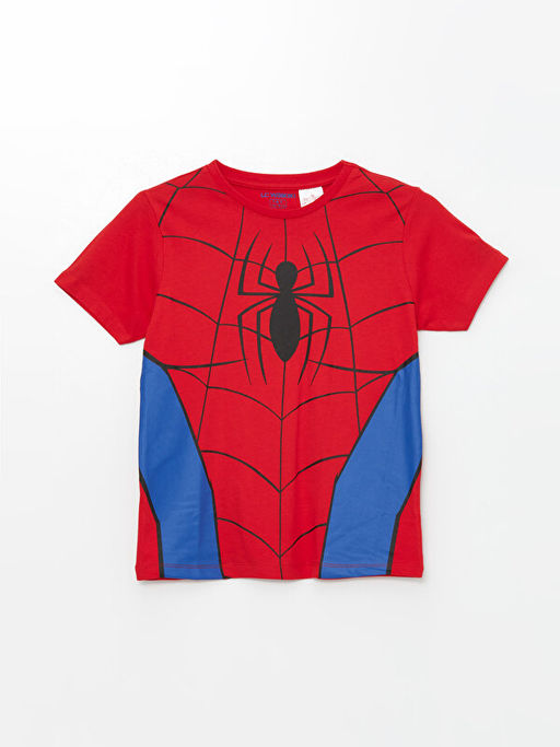 Bisiklet Yaka Spiderman Bask?l? Erkek ?ocuk ?ortlu Pijama Tak?m? - Waikiki фото 2