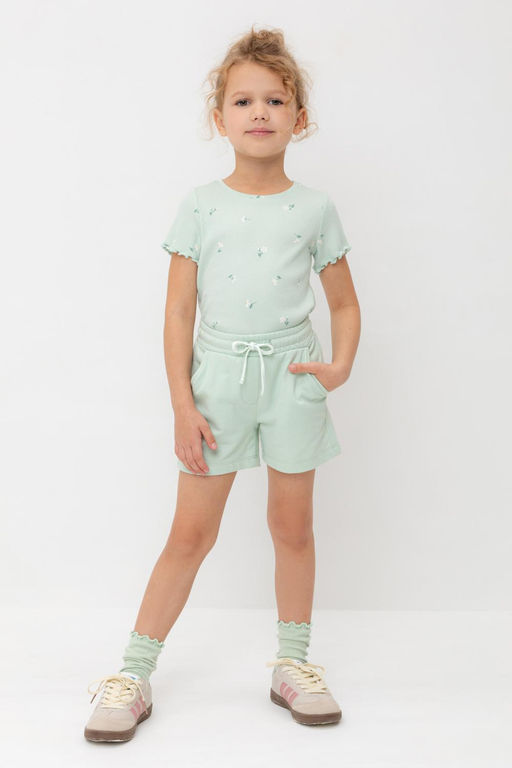 Шорты Crockid КР 400417-1 пастельно-зеленый футер  фото 4