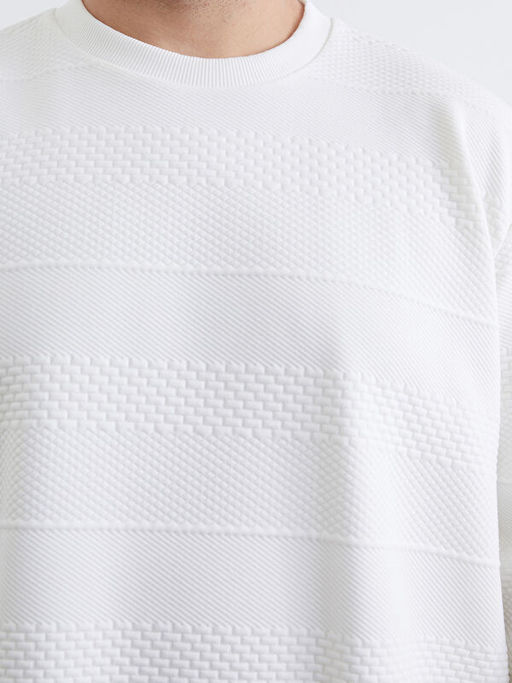 B?y?k Beden Bisiklet Yaka Erkek Sweatshirt